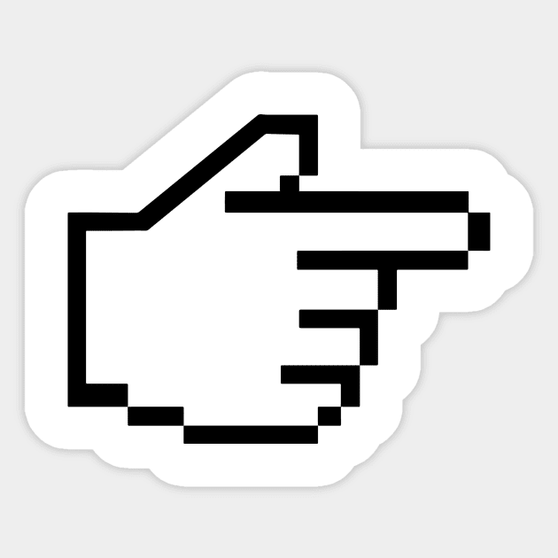 Cursor Hand Mouse Click Handgun Sticker by AustralianMate